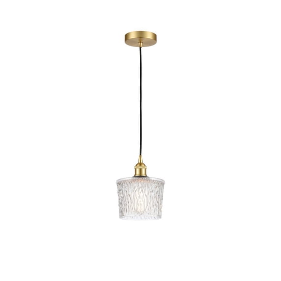 616-1P-SG-G402 Innovations Lighting Niagra - 1 Light Cord Hung Mini Pendant In Industrial Style-9.25 Inches Tall and 6.5 Inches Wide-Satin Gold