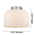 thumbnail image 1 of Innovations Lighting  Nouveau 2 Bell - 1 Light 8" Semi-Flush Mount Polished Nickel/Seedy, 1 of 5