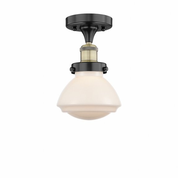 Innovations Lighting - Olean - 1 Light Semi-Flush Mount In Art Deco Style-8.25
