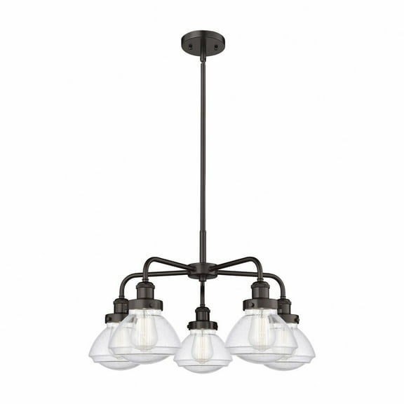 Innovations Lighting - Olean - 5 Light Stem Hung Chandelier In Art Deco