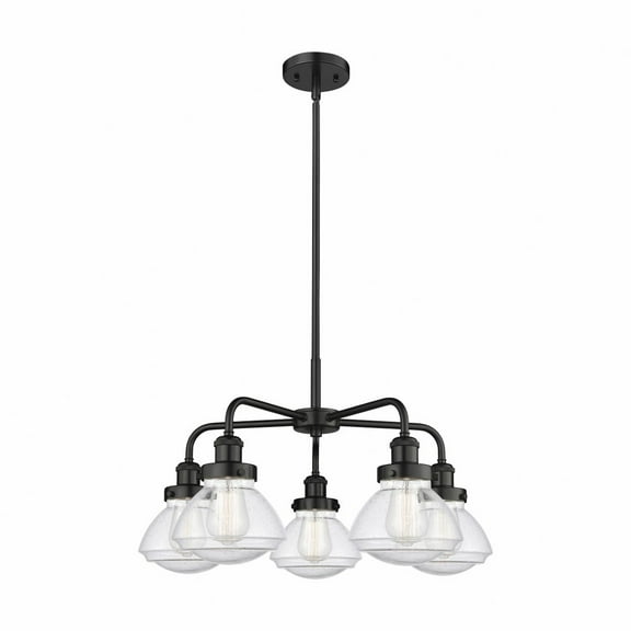 Innovations Lighting - Olean - 5 Light Stem Hung Chandelier In Art Deco