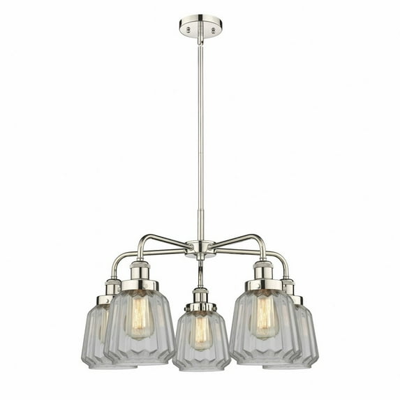 Innovations Lighting - Fulton - 5 Light Stem Hung Chandelier In Art Deco