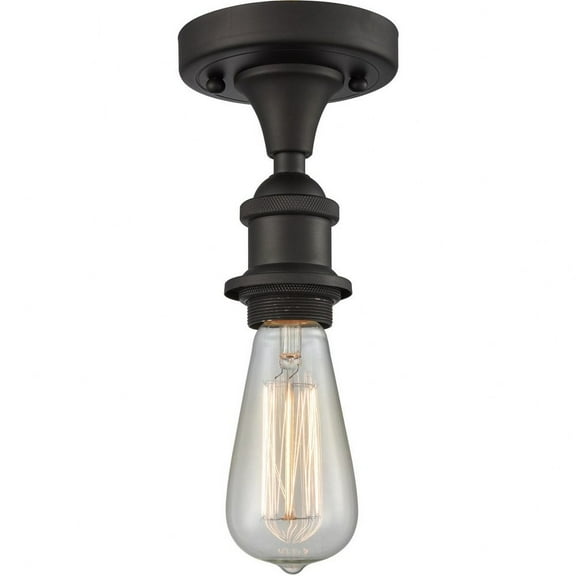 Innovations Lighting - One Light Bare Bulb Semi-Flush Mount-4.5 Inches Wide by 4