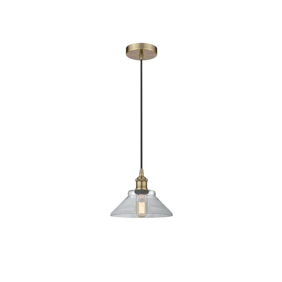 616-1P-AB-G132 Innovations Lighting Orwell - 1 Light Cord Hung Mini Pendant In Industrial Style-7.75 Inches Tall and 8.38 Inches Wide-Antique Brass