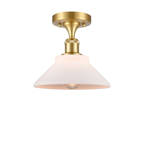 Innovations Lighting - Orwell - 1 Light Semi-Flush Mount In Industrial Style-9