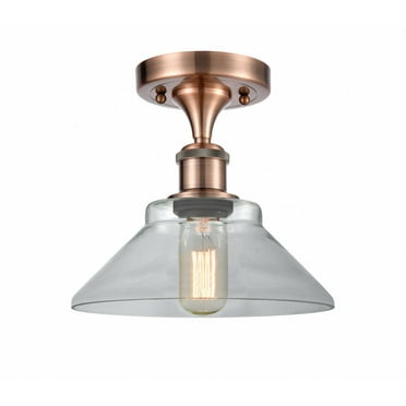 Innovations Lighting - Orwell - 1 Light Semi-Flush Mount In Industrial Style-9