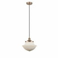 thumbnail image 1 of Innovations Lighting  Oxford - 1 Light 12" Cord Hung Mini Pendant Antique Copper/Matte White, 1 of 5