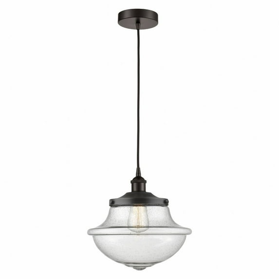 Innovations Lighting Oxford - 1 Light 12" Cord Hung Mini Pendant Oil Rubbed Bronze/Seedy