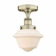 thumbnail image 1 of Innovations Lighting  Oxford - 1 Light 7" Semi-Flush Mount Antique Brass/Matte White, 1 of 5
