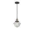 thumbnail image 1 of 201C-BAB-G532-Innovations Lighting-Oxford - 1 Light Cord Hung Mini Pendant In Traditional Style-8 Inches Tall and 7.5 Inches Wide-Black Antique Brass, 1 of 5