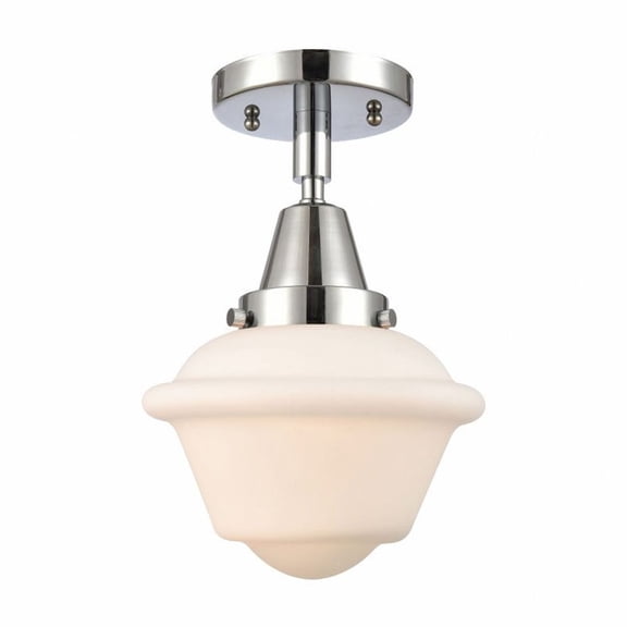 447-1C-PC-G531-Innovations Lighting-Oxford - 1 Light Flush Mount In Traditional Style-9 Inches Tall and 7.5 Inches Wide-Polished Chrome Finish-Matte