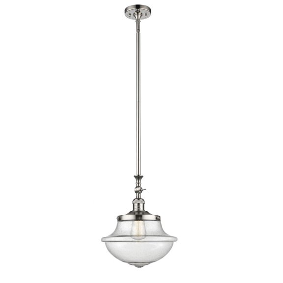 206-PN-G544 Innovations Lighting Oxford - 1 Light Mini Pendant In Traditional Style-15 Inches Tall and 11.75 Inches Wide-Polished Nickel Finish-Seedy