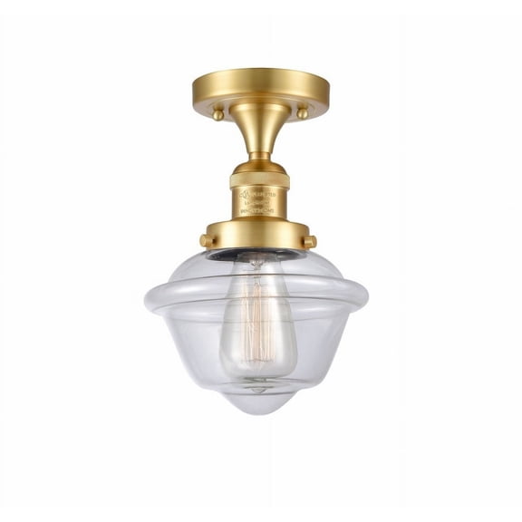 Innovations Lighting - Oxford - 1 Light Semi-Flush Mount In Traditional Style-11