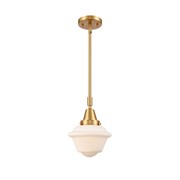 447-1S-SG-G531 Innovations Lighting Oxford - 1 Light Stem Hung Mini Pendant In Traditional Style-9.13 Inches Tall and 7.5 Inches Wide-Satin Gold