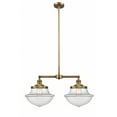 thumbnail image 1 of 209-BB-G542 Innovations Lighting Oxford - 2 Light Island In Traditional Style-10 Inches Tall and 25 Inches Wide-Brushed Brass Finish-Clear Glass Color, 1 of 2