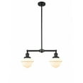 thumbnail image 1 of 209-BK-G531 Innovations Lighting Oxford - 2 Light Island In Traditional Style-10 Inches Tall and 24 Inches Wide-Matte Black Finish-Matte White Glass, 1 of 7