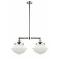 thumbnail image 1 of 209-PC-G541 Innovations Lighting Oxford - 2 Light Island In Traditional Style-10 Inches Tall and 25 Inches Wide-Polished Chrome Finish-Matte White, 1 of 1