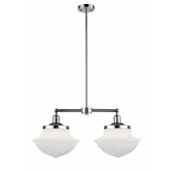 209-PC-G541 Innovations Lighting Oxford - 2 Light Island In Traditional Style-10 Inches Tall and 25 Inches Wide-Polished Chrome Finish-Matte White