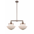 thumbnail image 1 of 209-AC-G541 Innovations Lighting Oxford - 2 Light Island In Traditional Style-10 Inches Tall and 25 Inches Wide-Antique Copper Finish-Matte White, 1 of 2