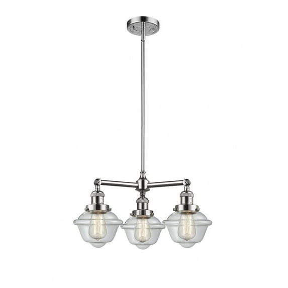 Innovations Lighting - Oxford - 3 Light Chandelier In Industrial Style-10 Inches