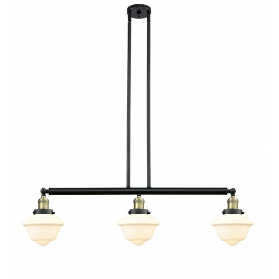 213-BAB-G531 Innovations Lighting Oxford - 3 Light Island In Traditional Style-10 Inches Tall and 40 Inches Wide-Black Antique Brass Finish-Matte