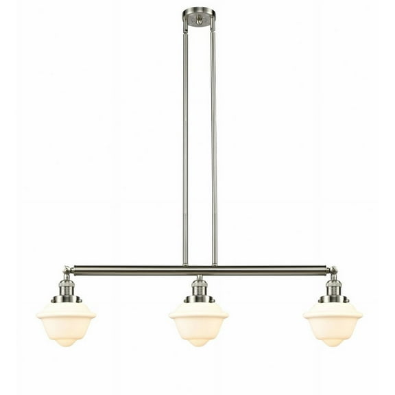 213-SN-G531 Innovations Lighting Oxford - 3 Light Island In Traditional Style-10 Inches Tall and 40 Inches Wide-Brushed Satin Nickel Finish-Matte