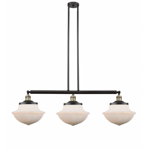 213-BAB-G541 Innovations Lighting Oxford - 3 Light Island In Traditional Style-12 Inches Tall and 42 Inches Wide-Black Antique Brass Finish-Matte