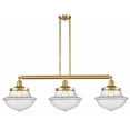 thumbnail image 1 of 213-SG-G542 Innovations Lighting Oxford - 3 Light Island In Traditional Style-12 Inches Tall and 42 Inches Wide-Satin Gold Finish-Clear Glass Color, 1 of 1