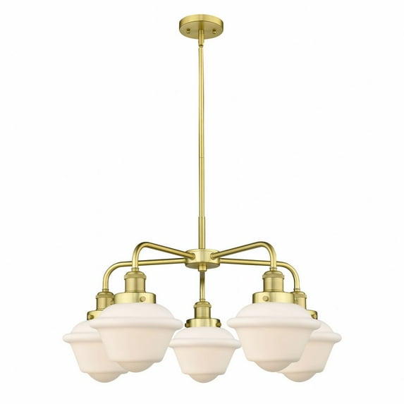 Innovations Lighting - Oxford - 5 Light Stem Hung Chandelier In Art Deco