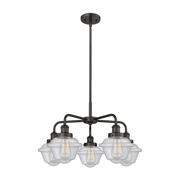 Innovations Lighting - Oxford - 5 Light Stem Hung Chandelier In Art Deco