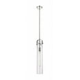 thumbnail image 1 of Innovations Lighting  Pilaster - 1 Light 4" Stem Hung Pendant Clear/Polished Nickel, 1 of 5