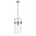 thumbnail image 1 of Innovations Lighting  Pilaster - 1 Light 8" Stem Hung Pendant Clear/Satin Nickel, 1 of 4