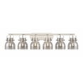 thumbnail image 1 of 423-6W-SN-G412-6SM-Innovations Lighting-Pilaster II Bell - 6 Light Bath Vanity-10.13 Inch Tall and 45.5 Inch Wide-Satin Nickel Finish-Light Smoke, 1 of 4