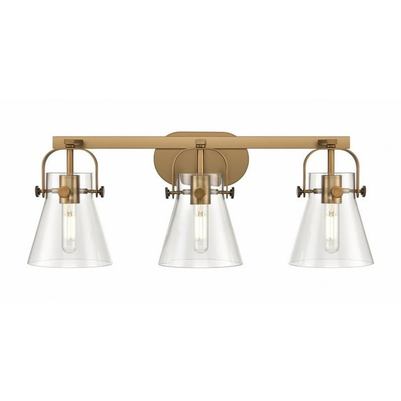 Innovations Lighting - Pilaster II Cone - 3 Light Bath Vanity In Industrial