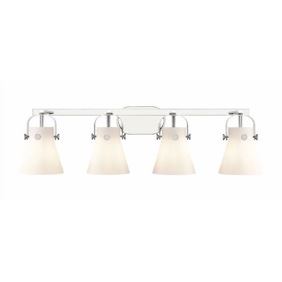 Innovations Lighting - Pilaster II Cone - 4 Light Bath Vanity In Industrial