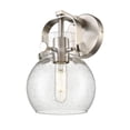 thumbnail image 1 of Innovations Lighting  Pilaster II Sphere - 1 Light 6" Wall-Mounted Sconce Satin Nickel/Seedy, 1 of 4
