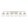 thumbnail image 1 of 423-6W-SN-G410-6CL-Innovations Lighting-Pilaster II Sphere - 6 Light Bath Vanity-10.13 Inch Tall and 45.5 Inch Wide-Satin Nickel Finish-Clear Glass, 1 of 5