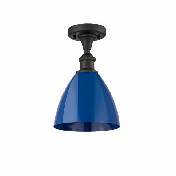 Innovations Lighting - Plymouth Dome - 1 Light Semi-Flush Mount In Industrial