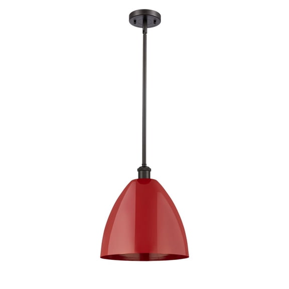 Innovations Lighting - Plymouth Dome - 1 Light Stem Hung Pendant In Industrial