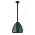 thumbnail image 1 of 516-1S-BAB-MBD-12-GR-Innovations Lighting-Plymouth Dome - 1 Light Stem Hung Pendant In Industrial Style-12.75 Inches Tall and 12 Inches Wide-Black, 1 of 1
