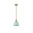 thumbnail image 1 of 516-1S-SG-MBD-75-SF Innovations Lighting Plymouth Dome - 1 Light Stem Hung Pendant In Industrial Style-9.25 Inches Tall and 7.5 Inches Wide-Satin Gold, 1 of 1