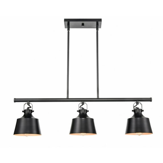 370-3I-BK-M Innovations Lighting Provin - 3 Light Island In Industrial Style-9.63 Inches Tall and 35.5 Inches Wide-Matte Black Finish