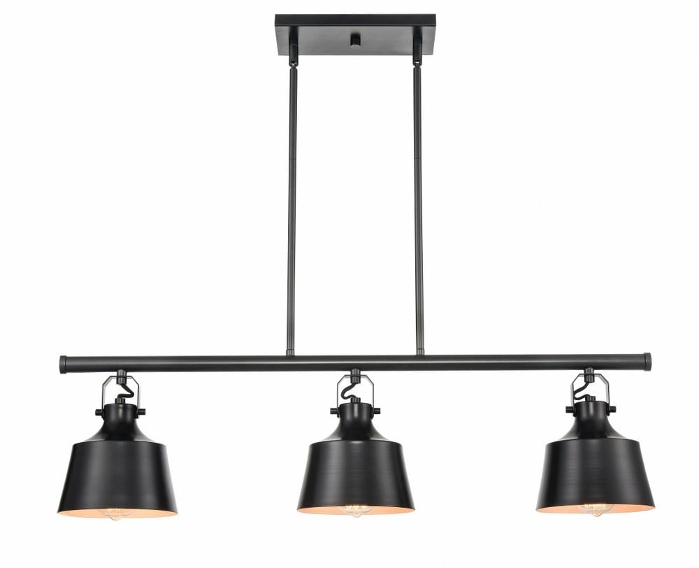Matte Black 35.5" LED Indoor/Outdoor Island Pendant Light