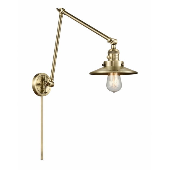 Innovations Lighting - Railroad - 1 Light Double Extension Swing Arm Wall Sconce