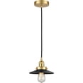 thumbnail image 1 of 616-1PH-SG-M6-BK Innovations Lighting Railroad - 1 Light Mini Pendant In Traditional Style-5.38 Inches Tall and 8 Inches Wide-Satin Gold, 1 of 2