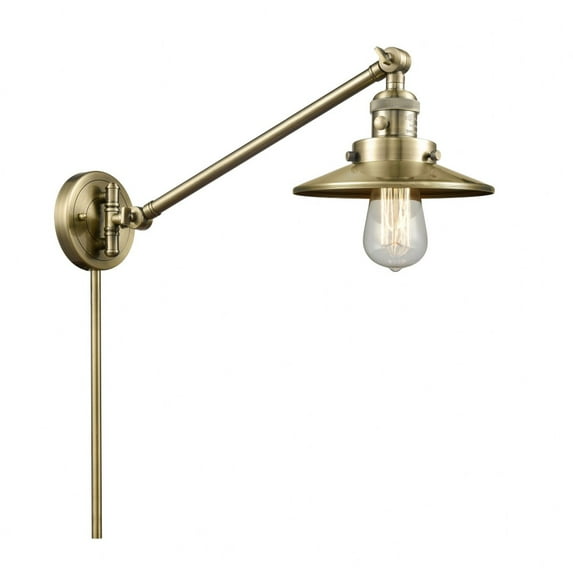 Innovations Lighting - Railroad - 1 Light Swing Arm Wall Sconce In Traditional