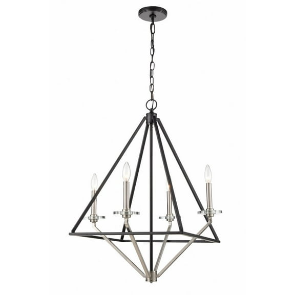 331-4CR-BSN Innovations Lighting Raleigh - 4 Light Chandelier-30.5 Inches Tall and 23.5 Inches Wide-Black Satin Nickel Finish    -Traditional