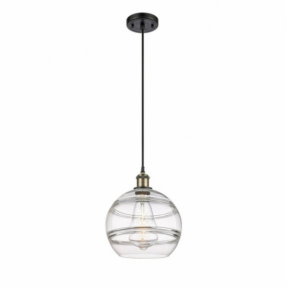 516-1P-BAB-G556-10CL-Innovations Lighting-Rochester - 1 Light Cord Hung Mini Pendant In Industrial Style-11.63 Inches Tall and 10 Inches Wide-Black