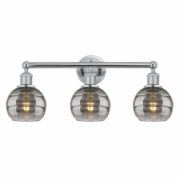 616-3W-PC-G556-6SM Innovations Lighting Rochester - 3 Light Bath Vanity In Industrial Style-10.13 Inches Tall and 23.88 Inches Wide-Polished Chrome