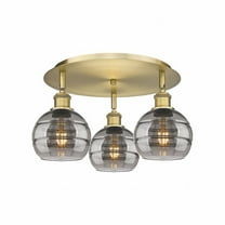Innovations Lighting - Rochester - 3 Light Flush Mount In Industrial Style-8.88